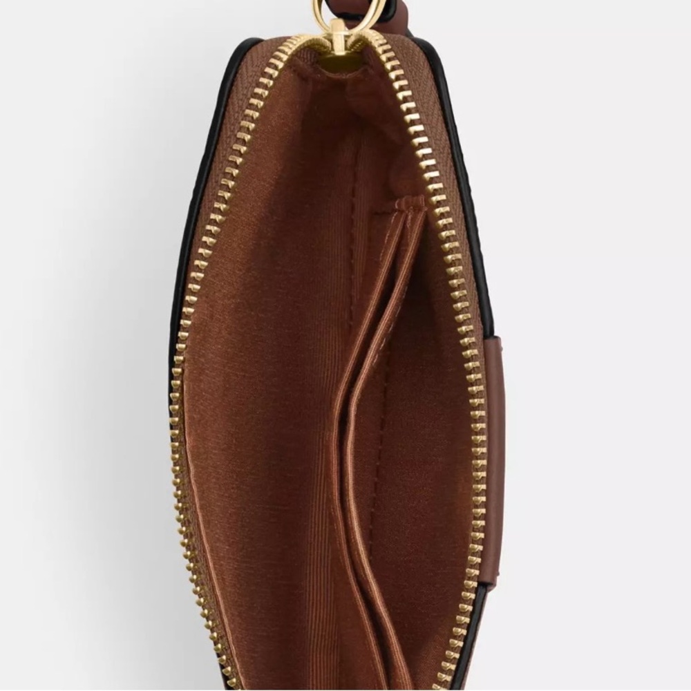 Coach Signature Brown and Black Wristlet - Picture 10 of 10